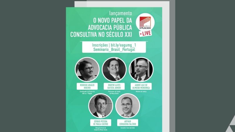 Livro "O Novo Papel da Advocacia Pública Consultiva no Século XXI", idealizado pela AGU e AGE, será lançado em webinário internacional 1