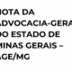 NOTA DA ADVOCACIA-GERAL DO ESTADO DE MINAS GERAIS – AGE/MG