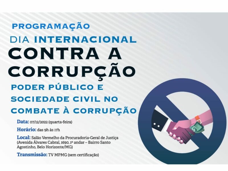 Arcco-MG promoverá evento em alusão ao Dia Internacional contra a Corrupção em 07.12.2022 3